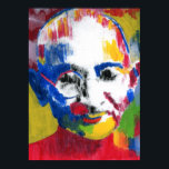 Moderne farbenfrohe Wasserfarbe Mahatma Gandhi Poster<br><div class="desc">Modernes,  farbenfrohes Wasserfarben Mahatma Gandhi stilvolles künstlerisches Malposter.</div>