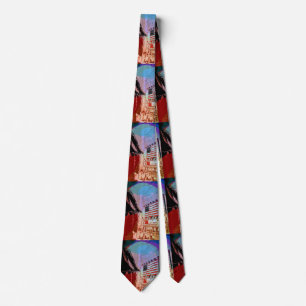 Moderne farbenfrohe Watercolor Wall Street Krawatt Krawatte