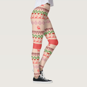Moderne farbenfrohe Weihnachtsbaum-Malerei Leggings