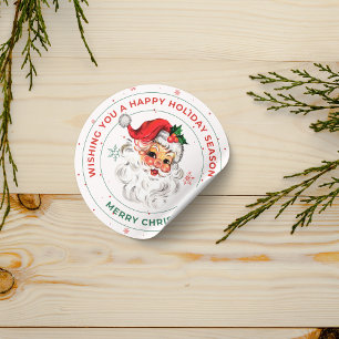Moderne farbenfrohe Weihnachtsklassiker Runde Runder Aufkleber