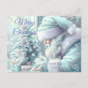 Moderne farbenfrohe Weihnachtspostkarte Postkarte