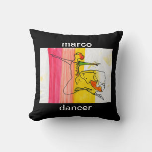 Moderne farbige Aquarellfarbe Ballerina Geometrisc Kissen