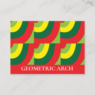 Moderne Farbige Geometrische  Visitenkarte