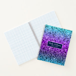 Moderne farbige Imitate Glitzer Pattern Notizbuch