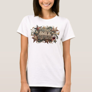 Moderne Farbige TRINKEN LÄCHELN WIEDERHOLEN T-Shir T-Shirt