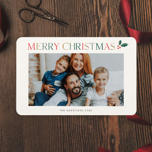 Moderne farbige Typ Foto Weihnachtsfeiertag Magnet
