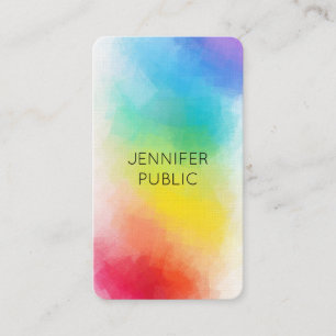 Moderne Farbige Vorlage Regenbogenfarben Elegant Visitenkarte