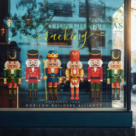 Moderne farbige Weihnachtsfeiertage für Unternehme Fensteraufkleber