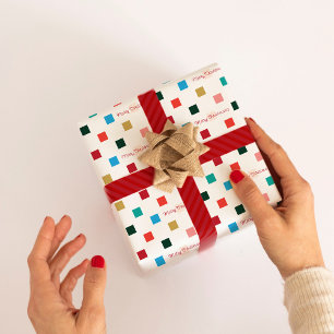 Moderne farbige Weihnachtsschrift an der Tafel Geschenkpapier Set