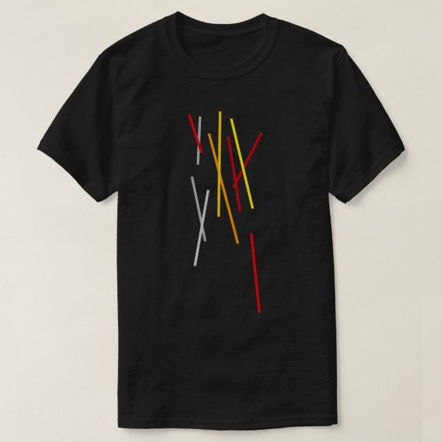 Moderne Farblinien Abstrakt T-Shirt (Design vorne)