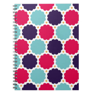 moderne, farblose Geometrie-Wolkenmuster, Notizblock