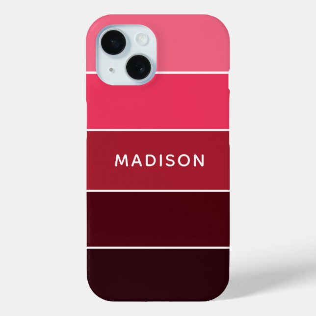 Moderne Farbpinken - Personalisierter Name Case-Mate iPhone Hülle (Rückseite)