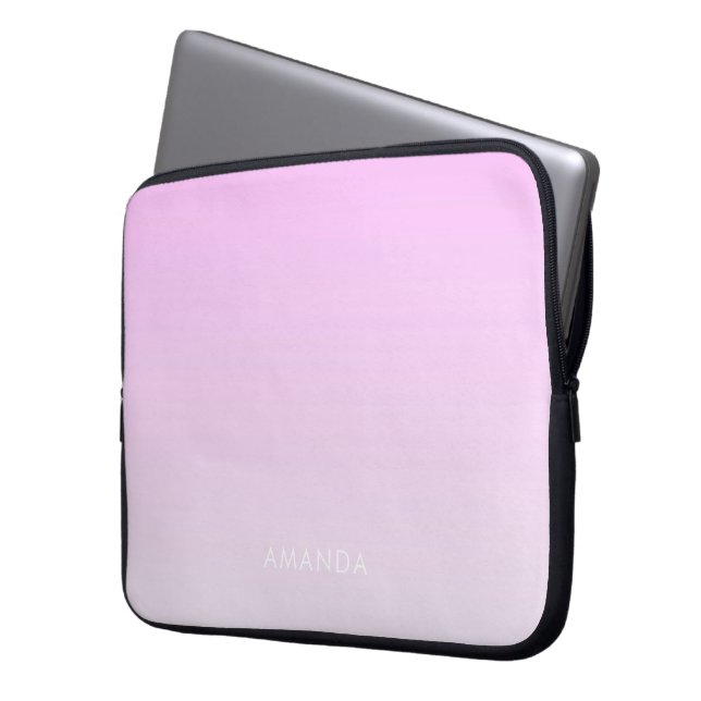 Moderne Farbverläufe rosa Minimalistisch personali Laptopschutzhülle (Vorderseite Links)