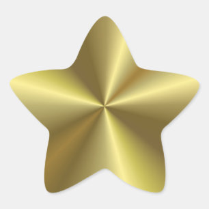 Moderne Faux-Gold-Metalloptik Blank Elegant Stern-Aufkleber