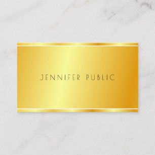 Moderne Faux-Gold professionelle elegante Vorlage Visitenkarte