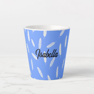 Moderne Federn Luxus Boho Kollektion Milchtasse