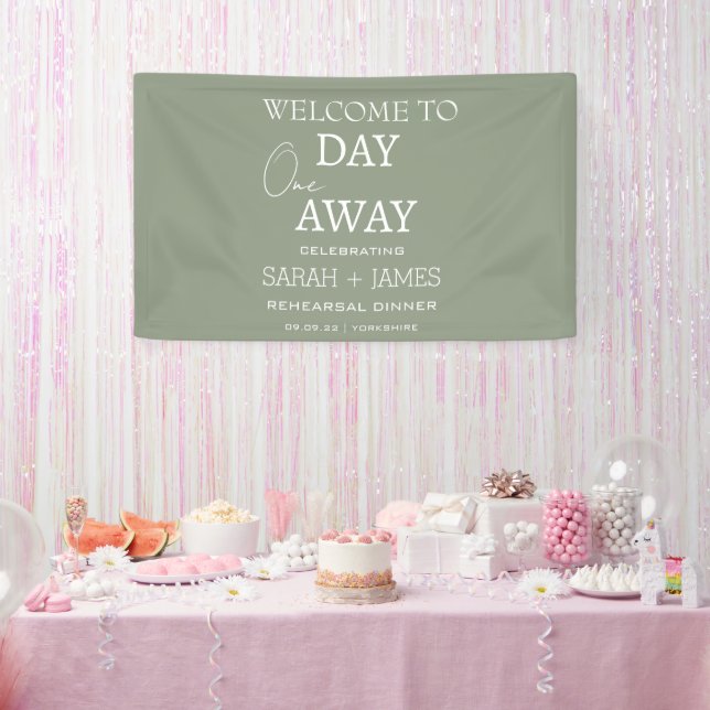 Moderne Feier 1 Tag Probe Abendessen Hochzeit Banner (Party)