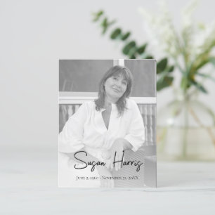 Moderne Feier-des-Lebens-Bestattungsprogramm  Postkarte