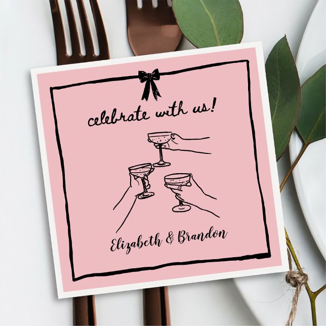 Moderne Feier mit uns maßgeschneiderten Hochzeiten Serviette (Von Creator hochgeladen)