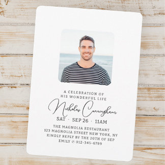 Moderne Feier zu Seinem wunderbaren Lebensdenkmal Einladung