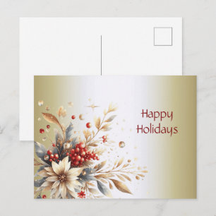 Moderne Feiertagsblumen Postkarte