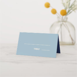 Moderne, feine Typografie Wedding Dusty Blue Platzkarte