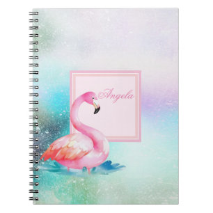 Moderne feminine bunte, niedliche Flamingos Notizblock