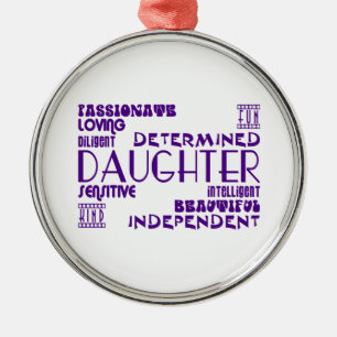 Moderne feminine Chic & stilvolle Töchter Silbernes Ornament