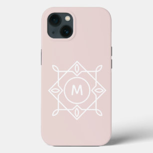 Moderne Feminine-Monogramm-Rahmen Pastellfarben Ro Case-Mate iPhone Hülle