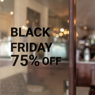 Moderne Fensterfolie für Black Friday Sale im Lade Fensteraufkleber