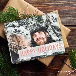 Moderne Ferien | Selfie Christmas Couple Foto Feiertagskarte