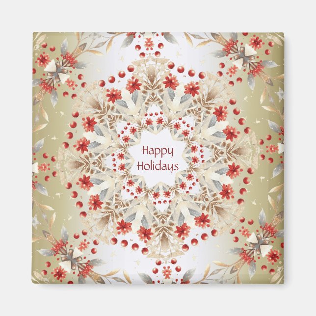 Moderne Ferienblumen Magnet (Vorne)