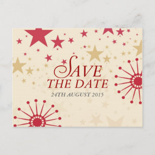 Moderne Feste Save the Date Postkarte