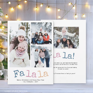 Moderne Festive Fa La La Weihnachten Vier Fotos