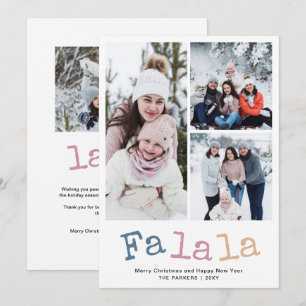 Moderne Festive Fa La La Weihnachten Vier Fotos