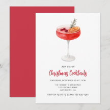 Moderne festliche Getränke Weihnachts-Cocktailpart