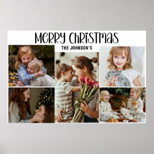 Moderne Festliche Lässige Farbige Weihnachten 5 Fo Poster