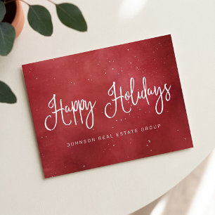 Moderne Festliche Rote Weihnachten Geschäft Ferien Postkarte
