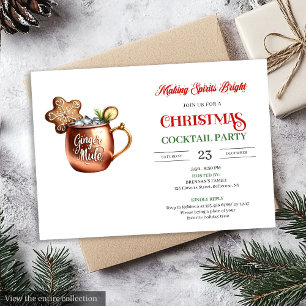 Moderne festliche Weihnachtscocktails-Party-Einlad Einladung