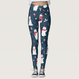 Moderne Festtage Winterpolarbären Leggings