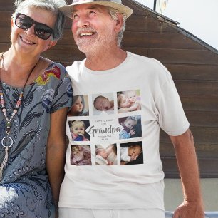 Moderne   FÊTE DES PÈRES   Photo Collage T-shirt
