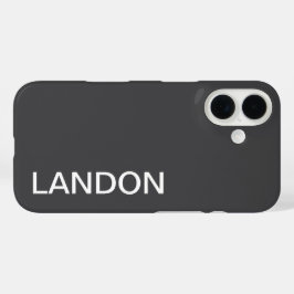 Moderne, fett bearbeitbare Bezeichnung, Firma oder iPhone 16 Hülle