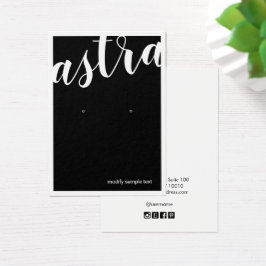 Moderne, fett kalligraphische Black Display Card