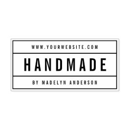 Moderne, fett namensgebliebene Website Handmade Permastempel