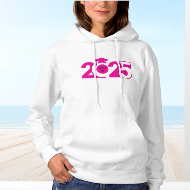 Moderne, fett rosa Klasse von 2025 Hoodie (Von Creator hochgeladen)