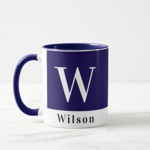 Moderne fette Farbblocknacht blauer personalisiert Tasse