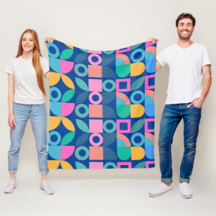 Moderne, fette Farben abstraktes Muster Fleecedecke