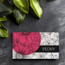Moderne fette Floristen Schwarz-weiß rosa Blumenbe