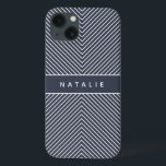 Moderne, fette, grafisch geometrische Streifen per Case-Mate iPhone Hülle<br><div class="desc">Modernes,  feines,  grafisch geometrisches personalisiertes Zickzack Streifendesign. Die Farbe kann geändert werden.</div>