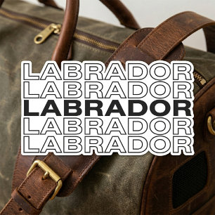 Moderne, fette Labrador-Typografie-Grafik Rechteckiger Aufkleber